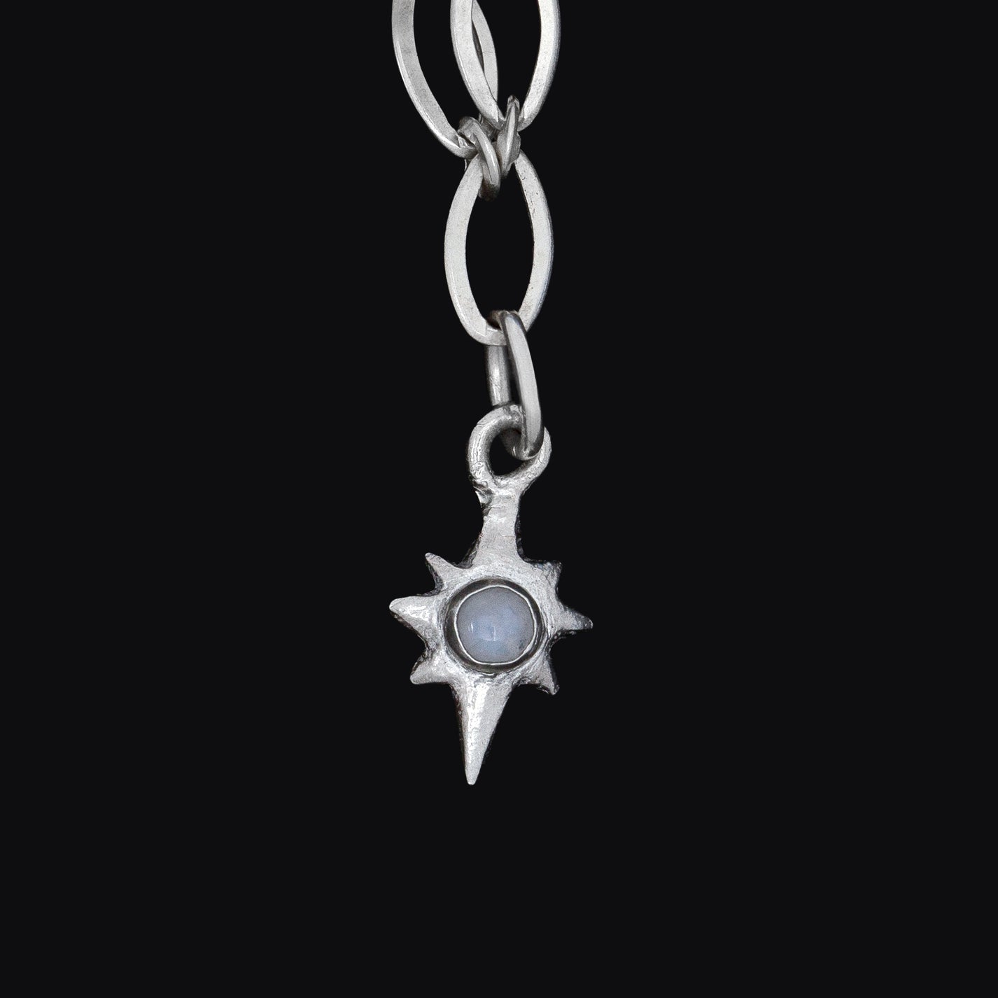 Twinkle Star Chunky - Rainbow Moonstone 5mm