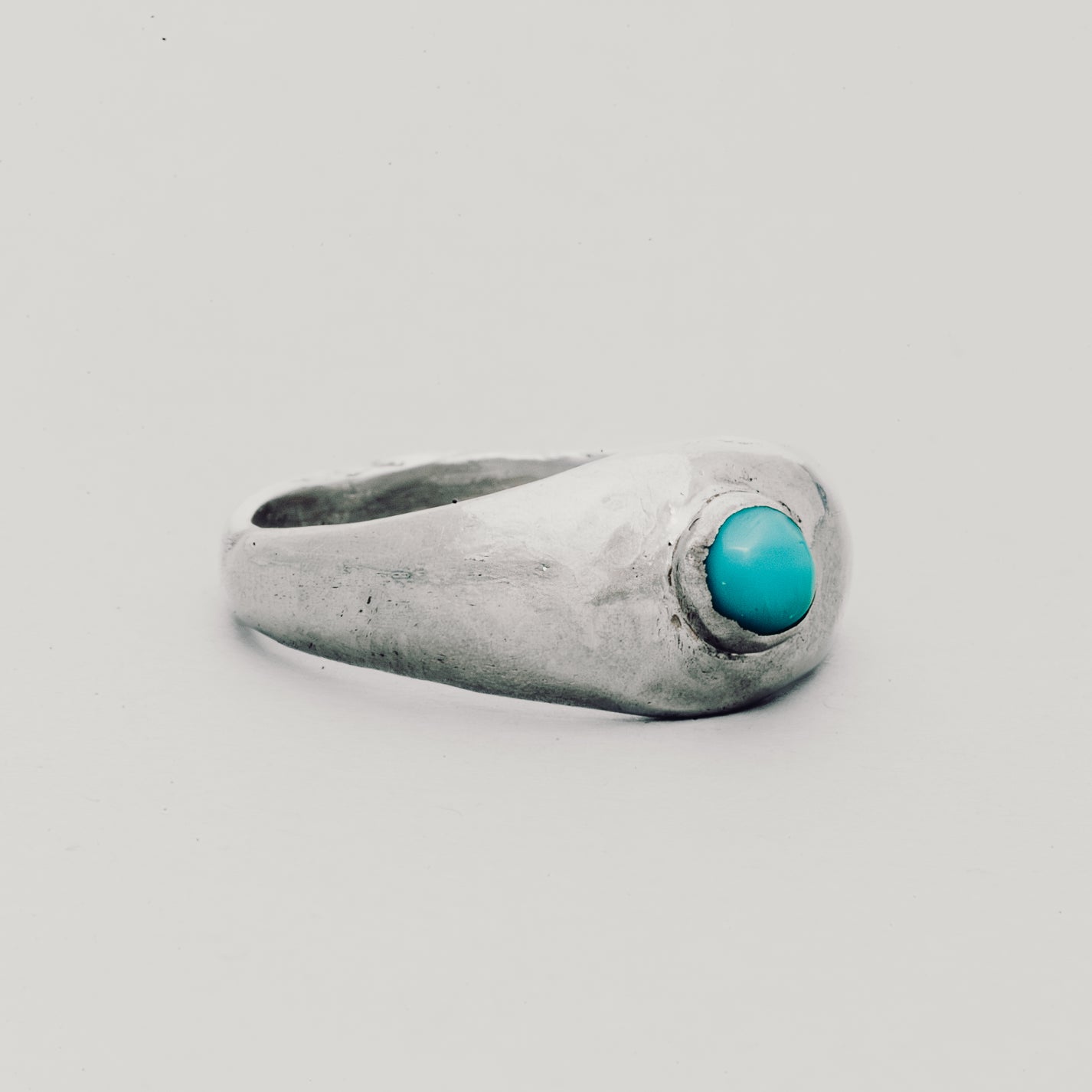 Turquoise Large Band Ring • Size 9