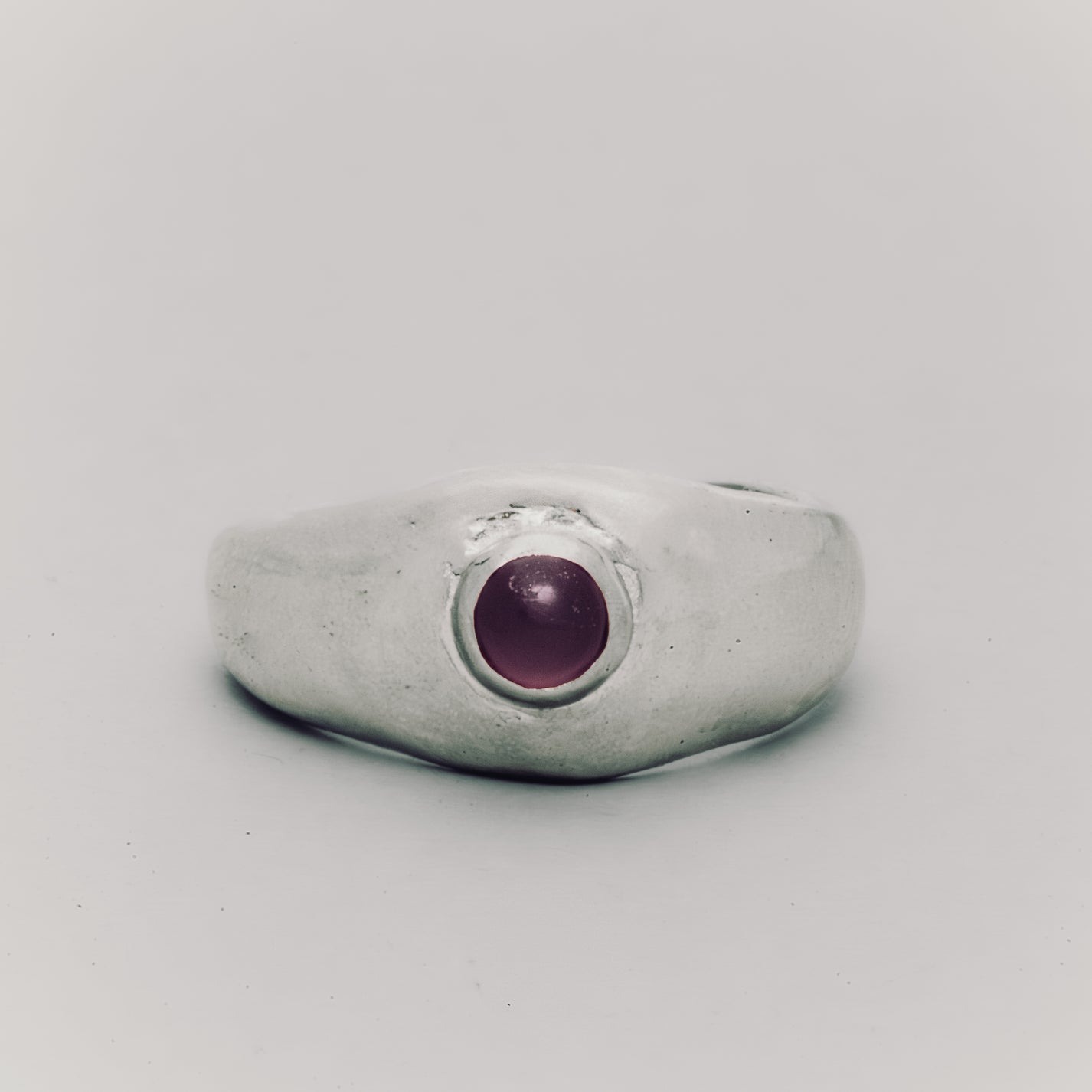 Amethyst Medium Band Ring - Size 7