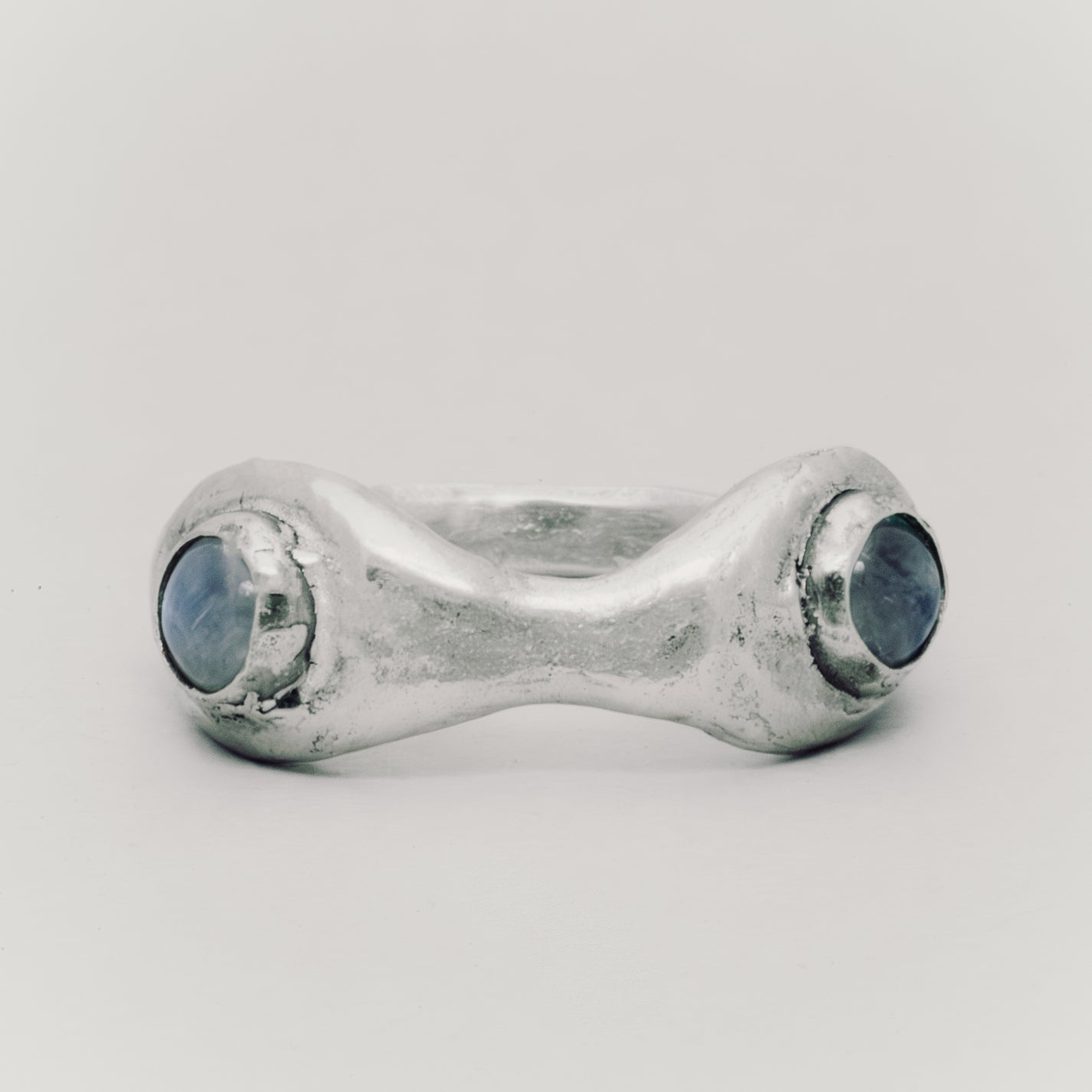 Rainbow Moonstone Alien Stacking Ring - Size 6.5