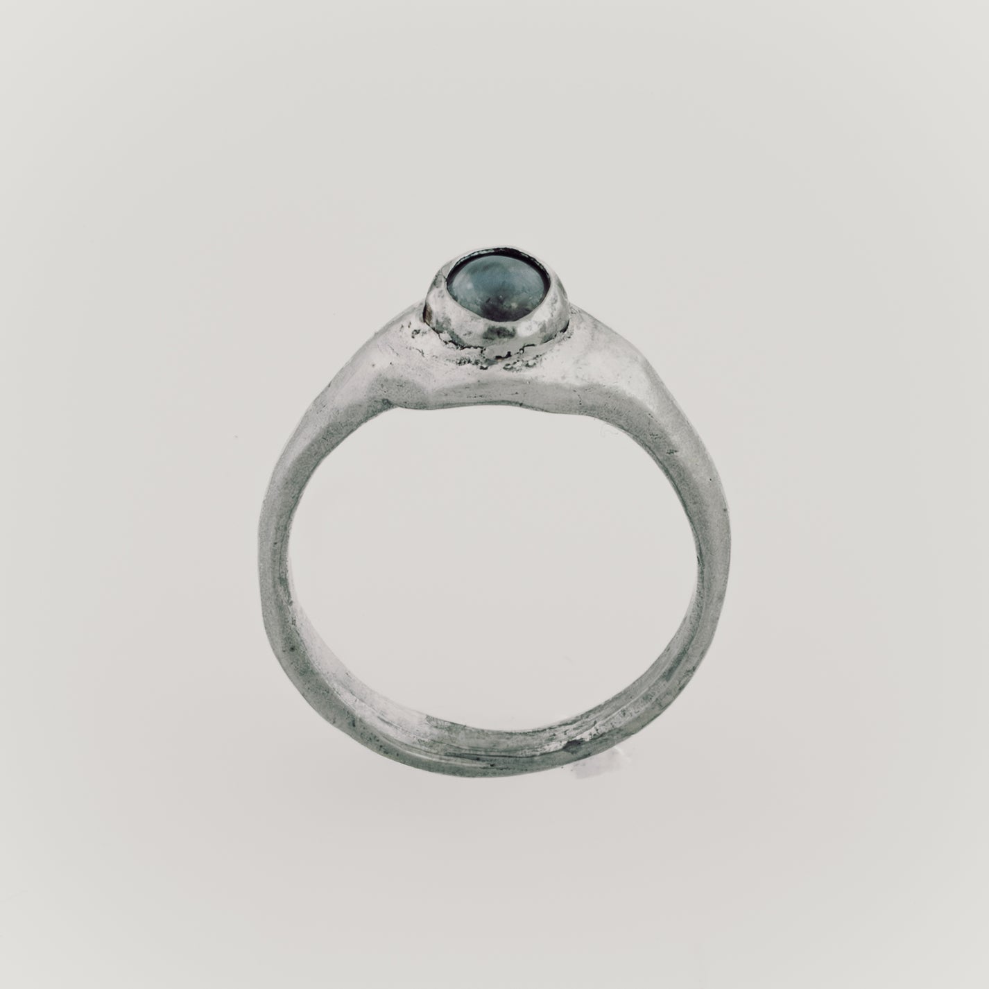 Rainbow Moonstone Thin Band Ring - Size 5.5